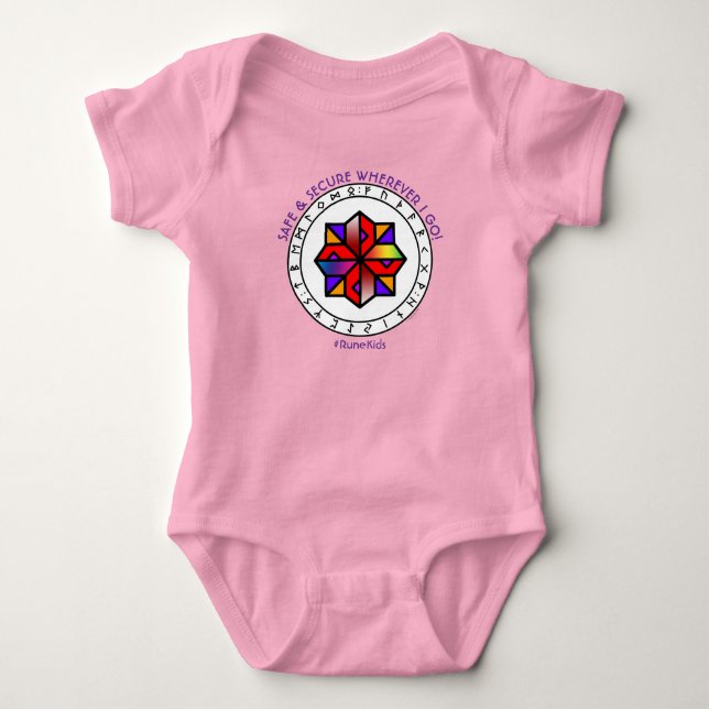 #RuneKids Säker och trygg barnbodysuit T Shirt (Framsida)