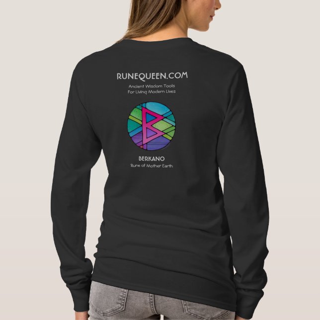 RuneQueen Berkano - Moder Jord - långärmad  T Shirt (Baksida)
