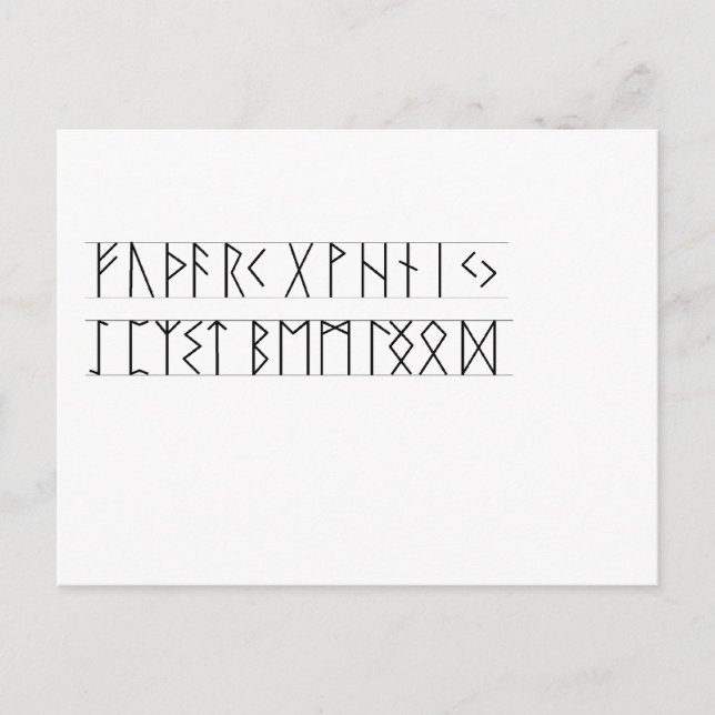 Runes Elder Futhark Vykort (Framsida)