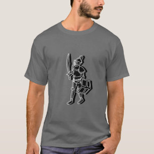 Runescape Black Knight Line Teckning T-Shirt