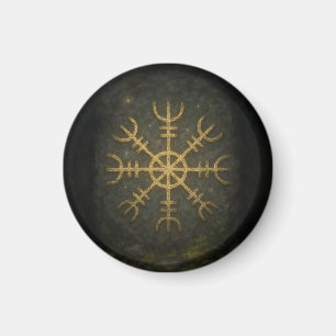 Runestone AEgishjálmur - Ancient Norse Protection  Magnet