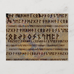 Runic alphabet-Elder Futhark Vykort