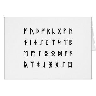 Runic Alphabet [Futhorc]-gratulationskort Hälsningskort