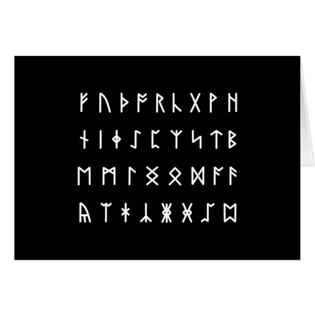 Runic Alphabet [Futhorc]-gratulationskort Hälsningskort (Framsidan Horizontal)