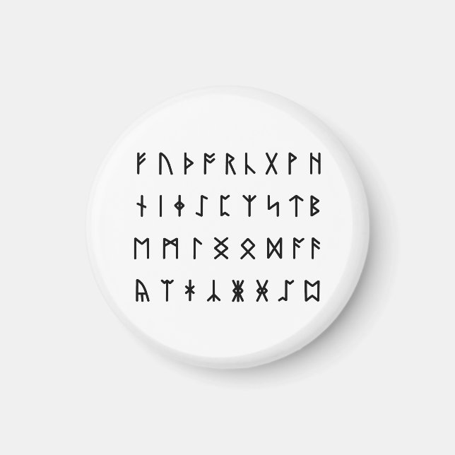 Runic Alphabet [Futhorc] Magnet (Framsidan)