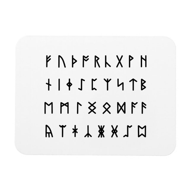 Runic Alphabet [Futhorc] Magnet (Horisontell)