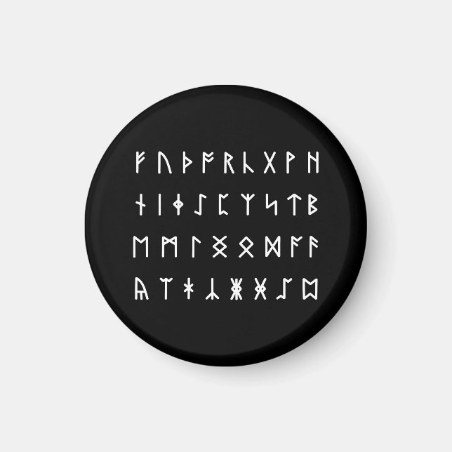 Runic Alphabet [Futhorc] Magnet (Framsidan)