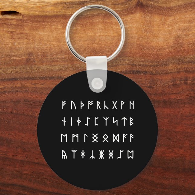 Runic Alphabet [Futhorc] Nyckelring (Framsida)