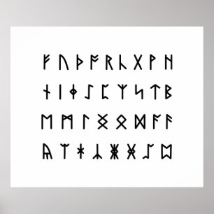 Runic Alphabet [Futhorc] Poster