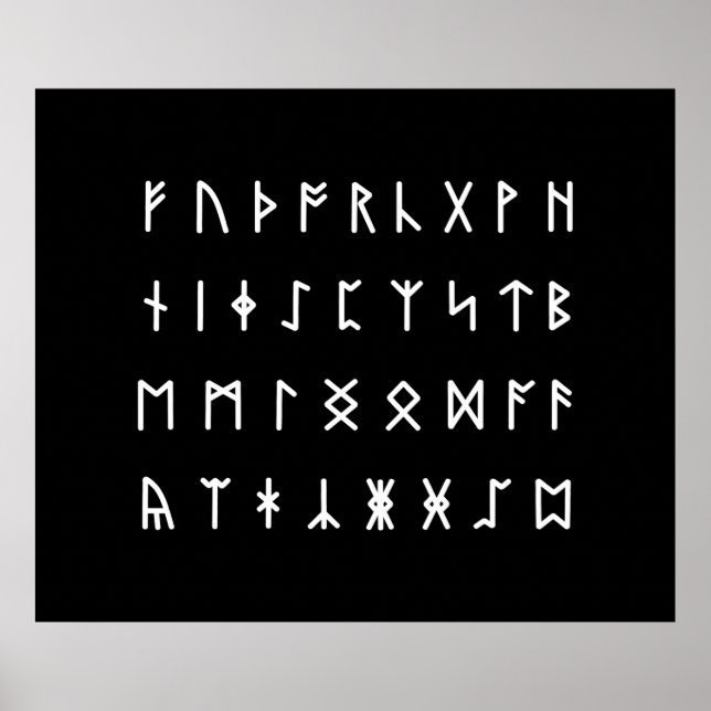 Runic Alphabet [Futhorc] Poster (Framsidan)