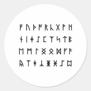 Runic Alphabet [Futhorc] Runt Klistermärke