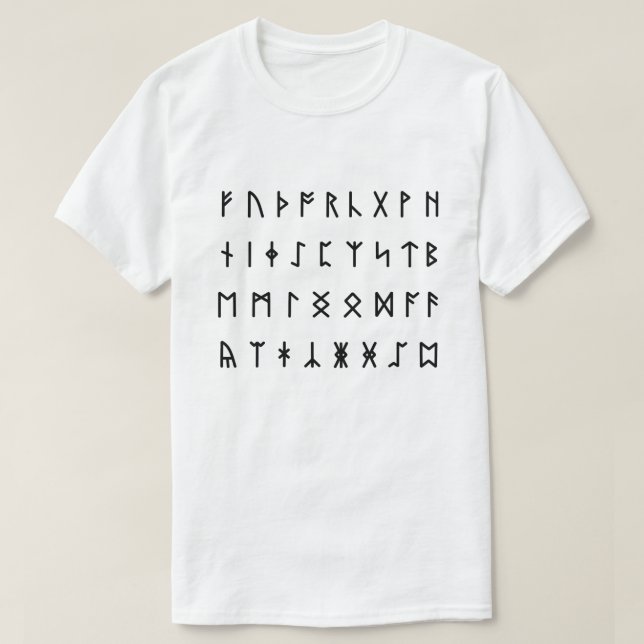 Runic Alphabet [Futhorc] T Shirt (Design framsida)