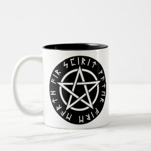 Runic Pentaclekaffekopp Två-Tonad Mugg