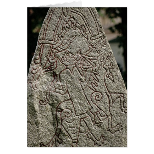 Runic sten hälsningskort (Framsidan)
