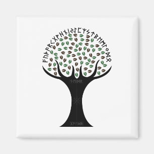 Runic Träd Magnets Magnet