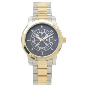 Runic Vegvísir kompassklocka Armbandsur