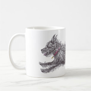 Runing Scruffy svart Terriermugg Kaffemugg