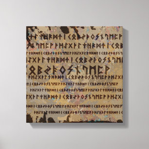 Runiskt alfabet - Elder Futhark Canvastryck