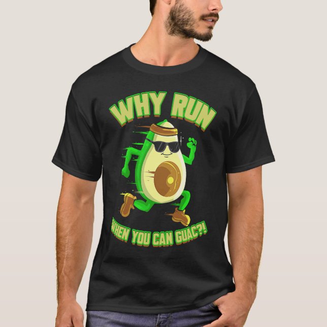 Runner Avocado  for Jogger Vegan Marathon T Shirt (Framsida)