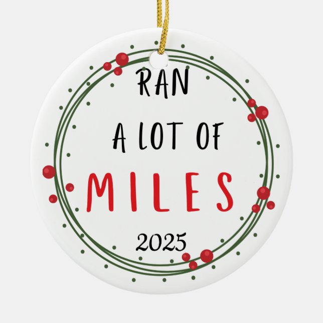 Runner Christmas Ornament Funny Holiday Gift (Framsidan)