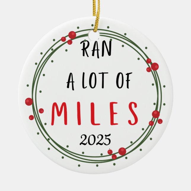 Runner Christmas Ornament Funny Holiday Gift 2025 (Framsidan)