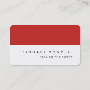 Runner Corner Red White Real Gods Agent Visitkort