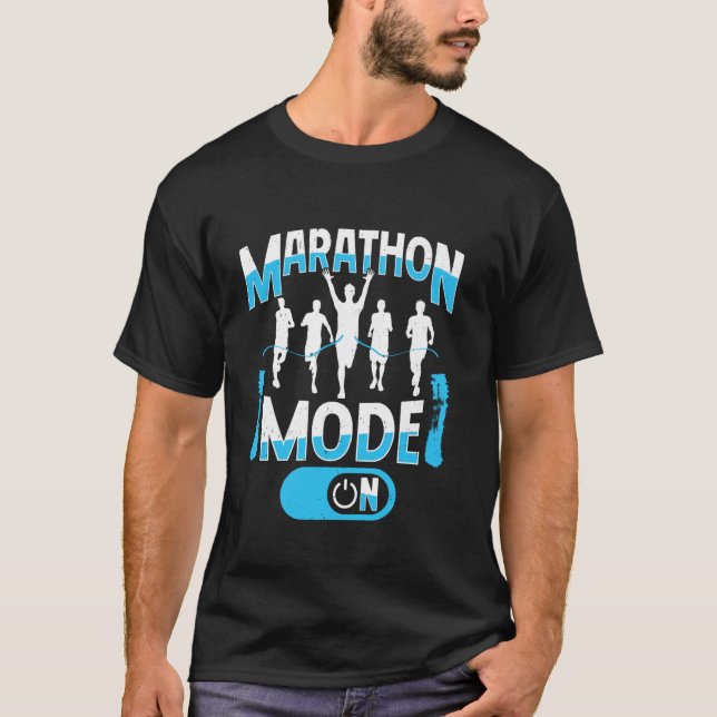 Runner MARATHON MODE ON Running Funny Marathon T Shirt (Framsida)