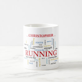 Runner with Words Personalized Kaffemugg