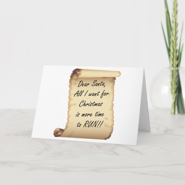RunnerChick Kära Santa Helgkort (Framsida)