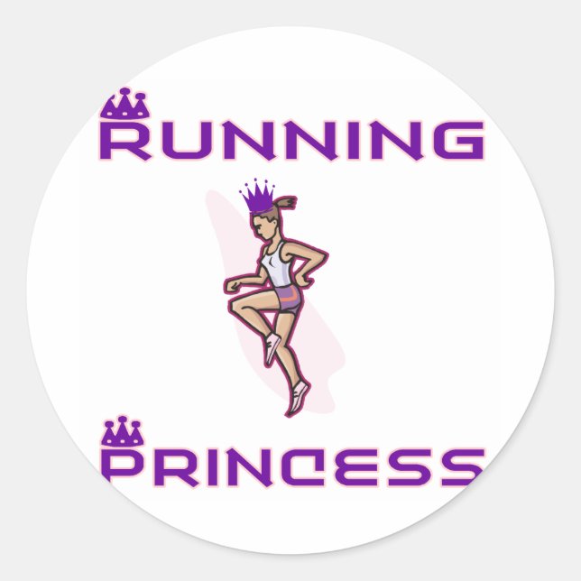 RunnerChick Princess Runt Klistermärke (Framsida)