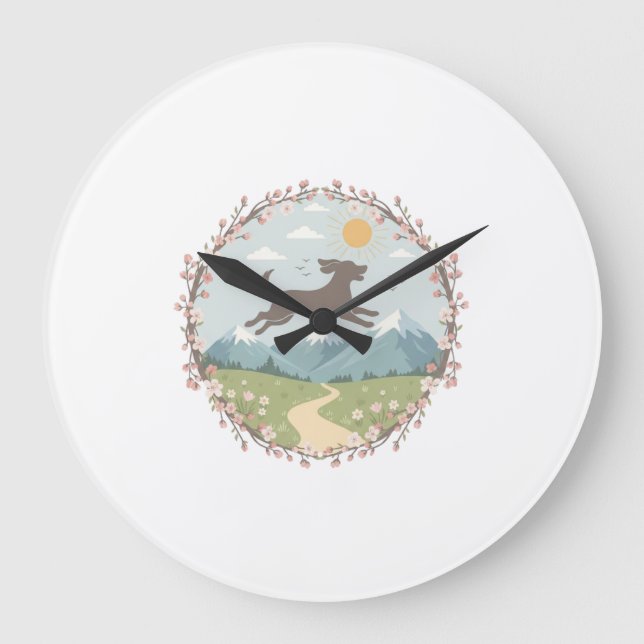 Runnig in Paradise Stor Klocka (Framsida)