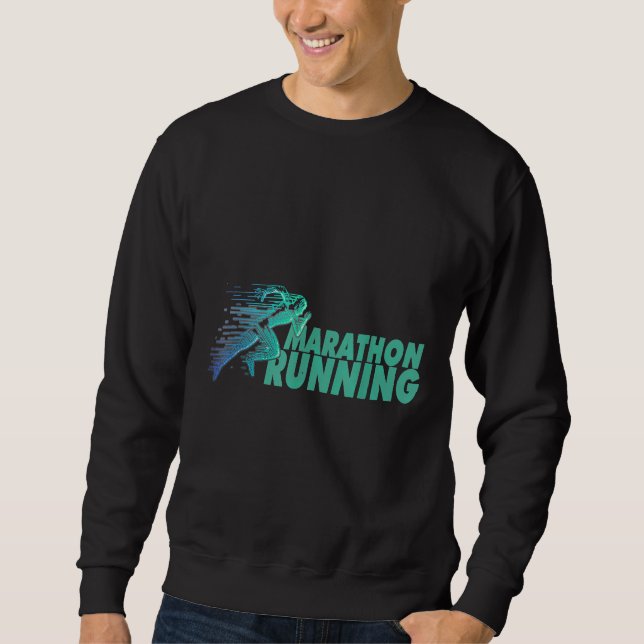 RUNNING 365 Marathon Running the Gift for Springer Lång Ärmad Tröja (Framsida)