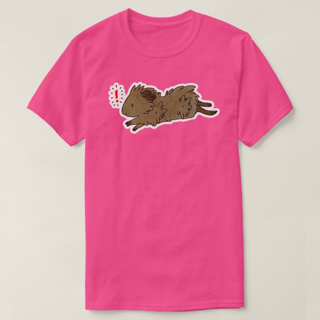 Running Abyssinian Guinea Gris Sticker T Shirt (Design framsida)