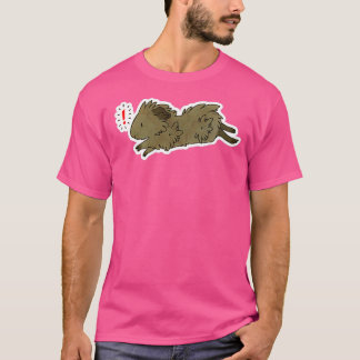 Running Abyssinian Guinea Gris Sticker T Shirt