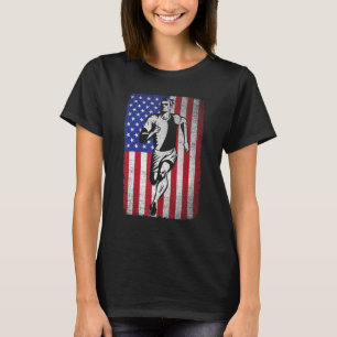 Running American Flagga Marathon Springer och Jogg T Shirt