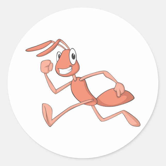 Running Ant Runt Klistermärke (Framsida)