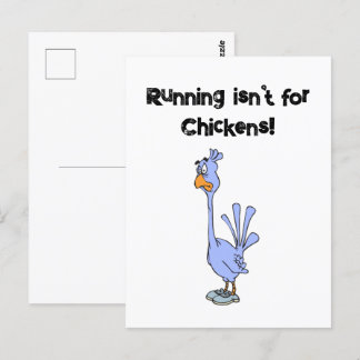 Running är inte för Chickens - Marathon Humor Vykort