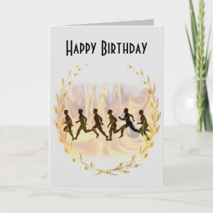 Running Birthday Kort