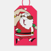 Running Black Santa Papper Gift Märkre