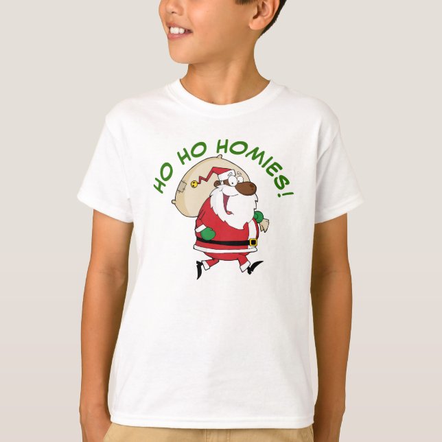 Running Black Santa Shirt T-shirt (Framsida)