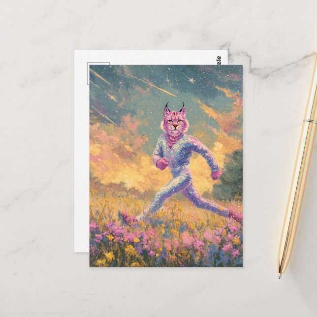 Running Bobcat Vykort (Fram/Back In Situ)