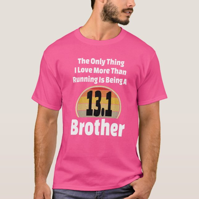 Running Brother 13 1 halv marathon Springer Syskon T Shirt (Framsida)