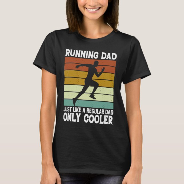 Running Dad  Marathon Runner Father's Day Coach T Shirt (Framsida)