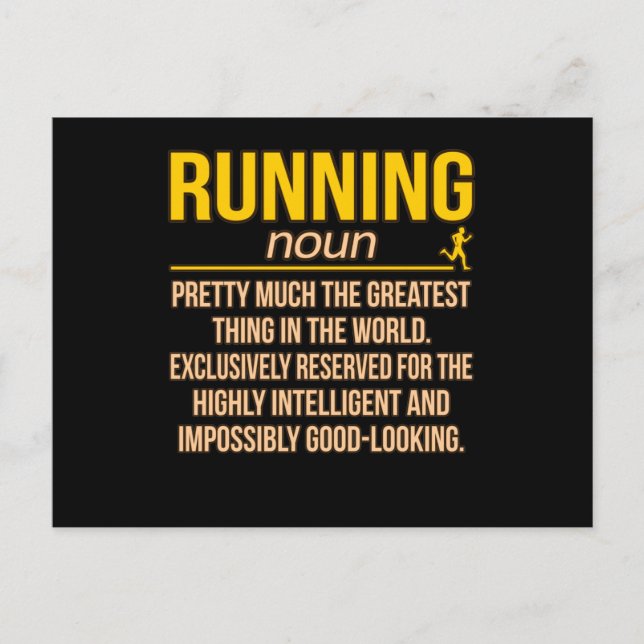 Running Definition Half Marathon Runner Fitness Gr Meddelande Vykort (Framsida)
