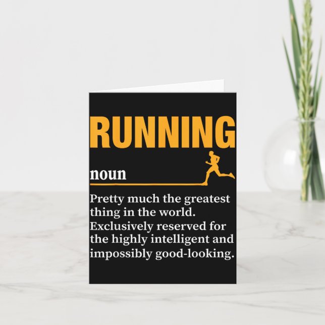 Running Definition Humor Marathon Funny Athlete Ru Kort (Framsida)