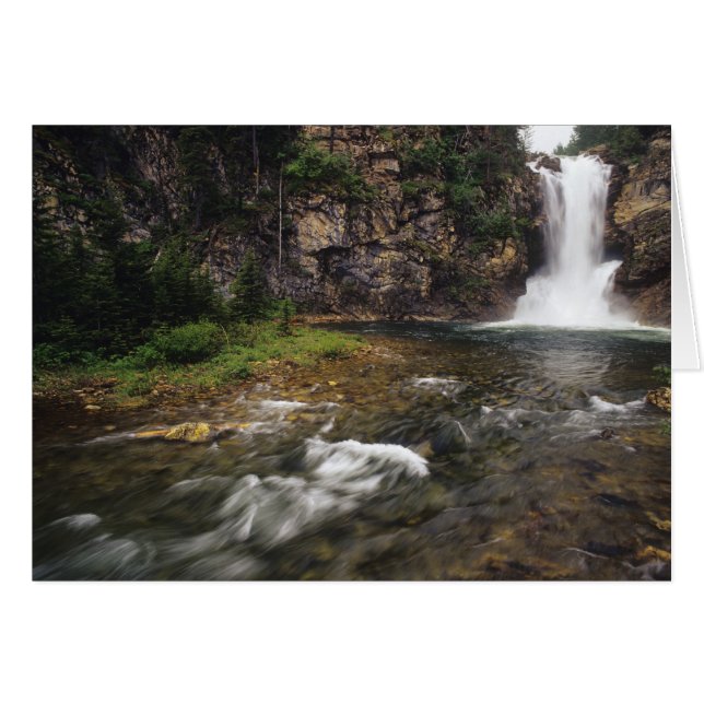 Running Eagle Falls aka Trick Falls i Two Hälsningskort (Framsidan Horizontal)