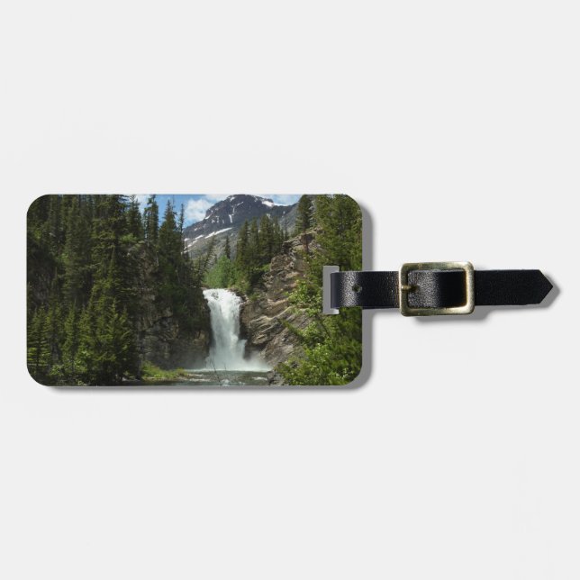 Running Eagle Falls i Glacier National Park Bagagebricka (Horisontell Framsida)