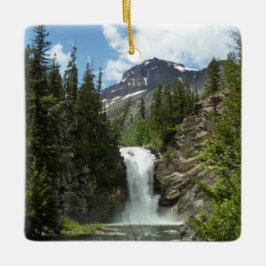 Running Eagle Falls i Glacier National Park Julgransprydnad Keramik