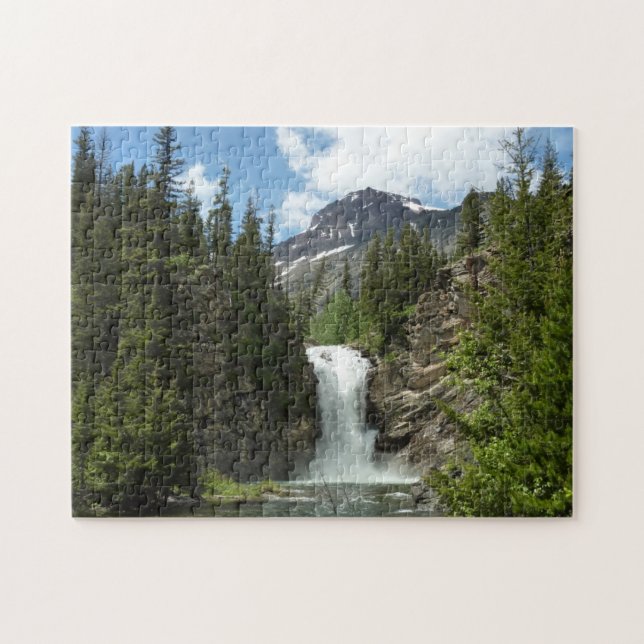 Running Eagle Falls i Glacier National Park Pussel (Horisontell)