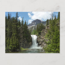 Running Eagle Falls i Glacier National Park